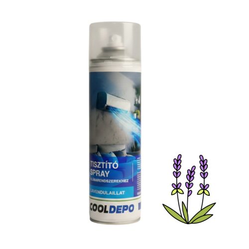 Klíma, Légkondicionáló Tisztító és Fertőtlenítő Spray, levendula illattal – 500 ml