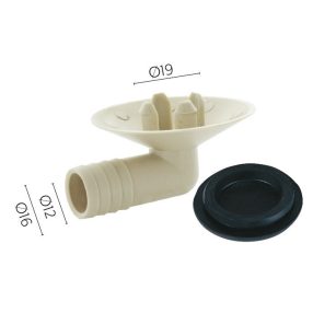   Kondenzvíz elvezető pipa klíma kültéri egységekhez Ø19 mm-es csatlakozóval