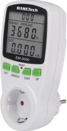 Fogyasztásmérő, költség előrejelzéssel, Basetech EM-3000